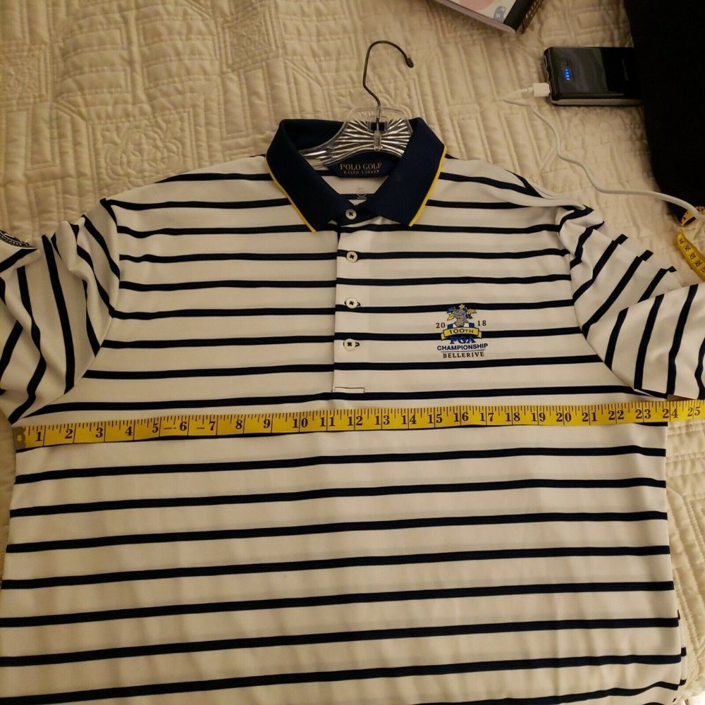 Womens Ralph Lauren Polo Golf Large 100 Anniversary Bellerive PGA Golf Shirt - Picture 11 of 12